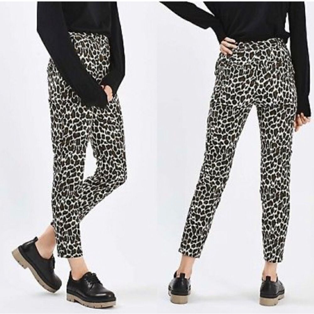 TOPSHOP | Animal Print Leopard Cigarette Style Skinny Pants Women’s Size 4